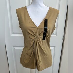Banana Republic Fact - Front Twist Tan Women's Top (medium)